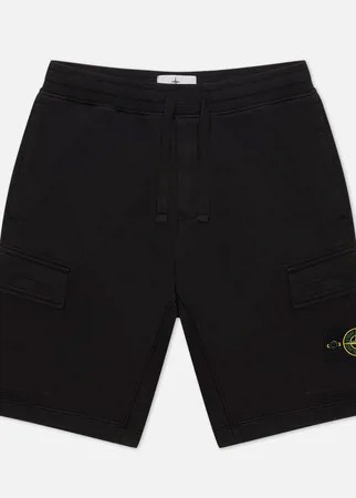 Мужские шорты Stone Island Cargo Bermuda Fleece Regular Fit, цвет чёрный, размер S