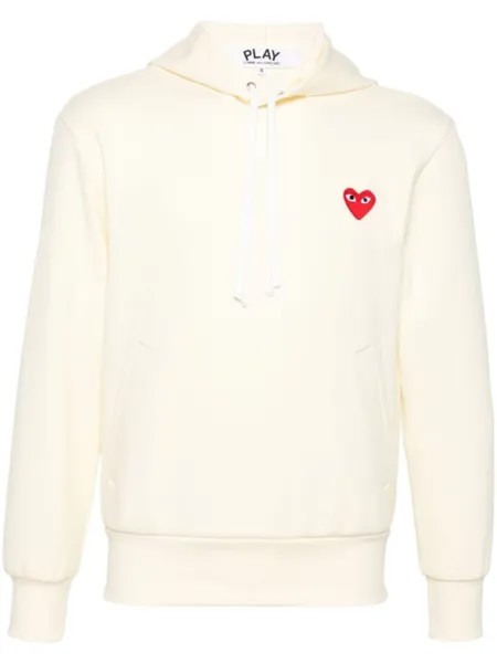 Comme Des Garçons толстовка с капюшоном с нашивкой в виде сердца, желтый
