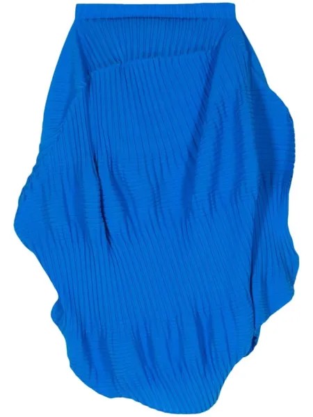 Issey Miyake юбка миди Aerate Pleats, синий