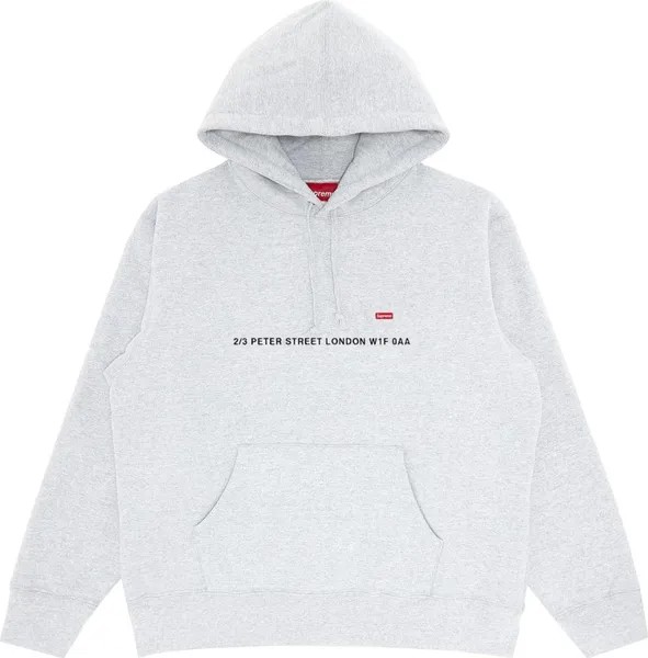 Толстовка Supreme Shop Small Box Hooded - London 'Ash Grey', серый