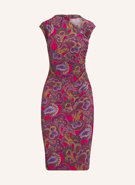 Платье из джерси Lauren Ralph Lauren, фуксия