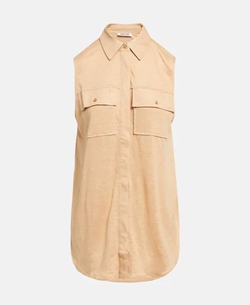 Льняная блузка Max & Moi, охра