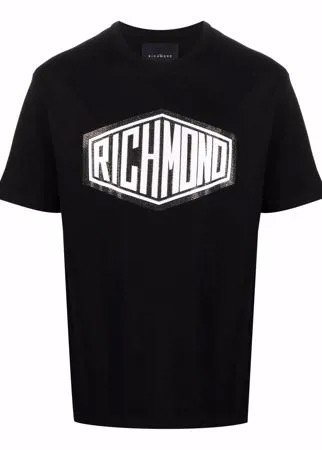 John Richmond футболка с логотипом из страз