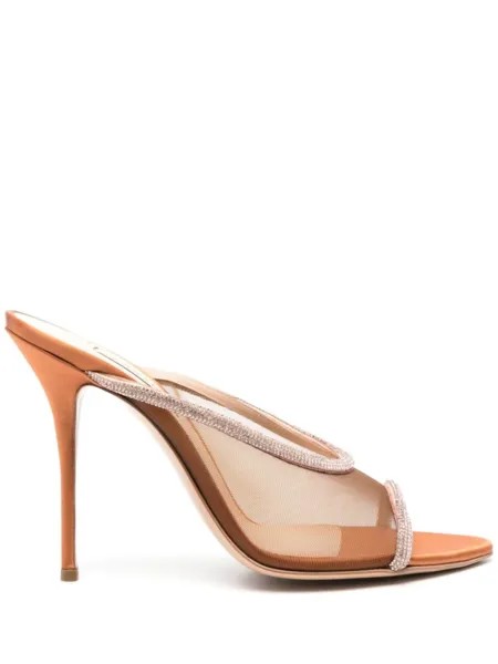Casadei сетчатые мюли Scarlet Mimí 100, коричневый