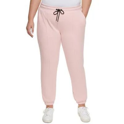 Женские розовые спортивные брюки для фитнеса DKNY Sport с высокой посадкой Athletic Plus 2X BHFO 4517