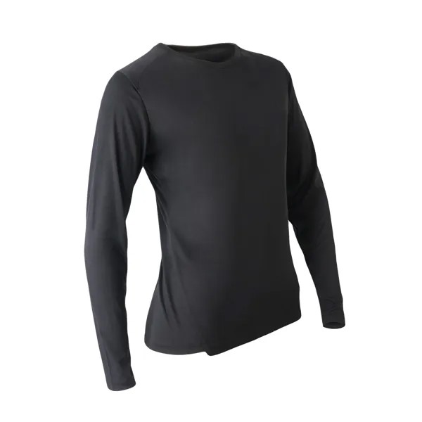 Футболка для бега с длинными рукавами Decathlon с защитой от солнца Kalenji, черный