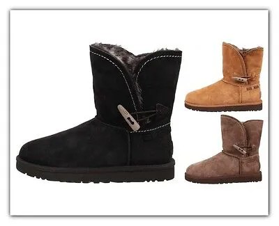 Женские короткие зимние сапоги UGG Meadow, новые оригинальные оригинальные ботинки с манжетами вниз