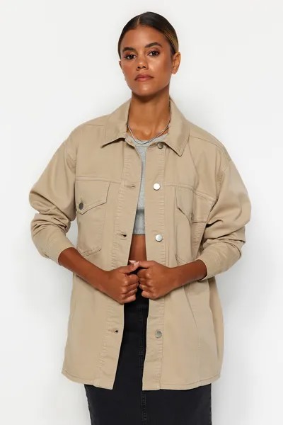 Куртка-рубашка Trendyol Stone Oversize джинсовая