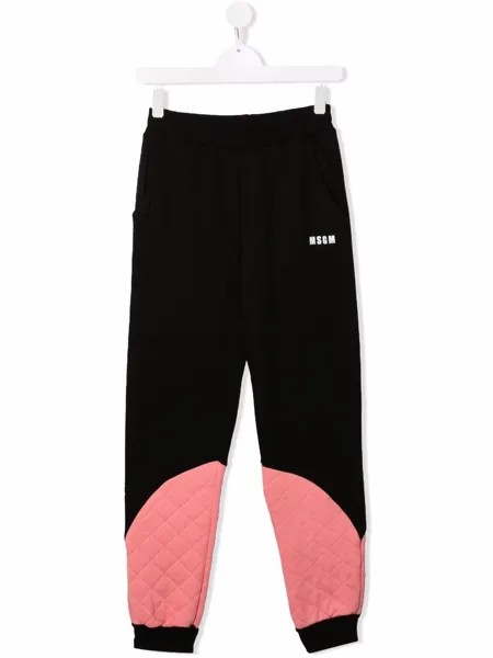MSGM Kids стеганые спортивные брюки