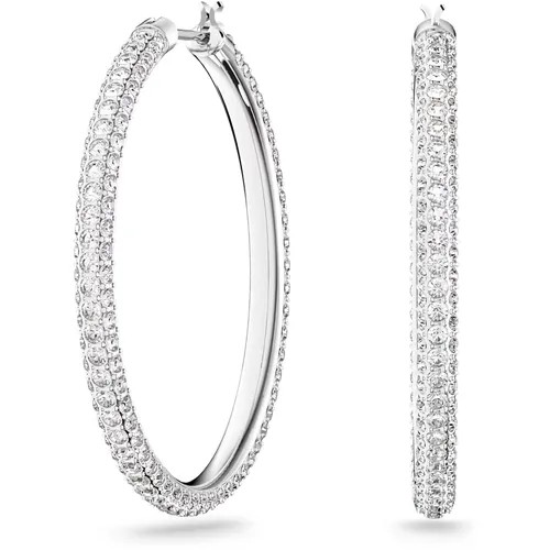 Серьги конго SWAROVSKI, кристаллы Swarovski, серебряный