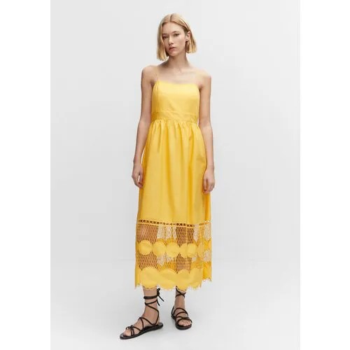 Платье MANGO, размер 36, желтый