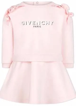 Givenchy Kids платье из джерси с оборками