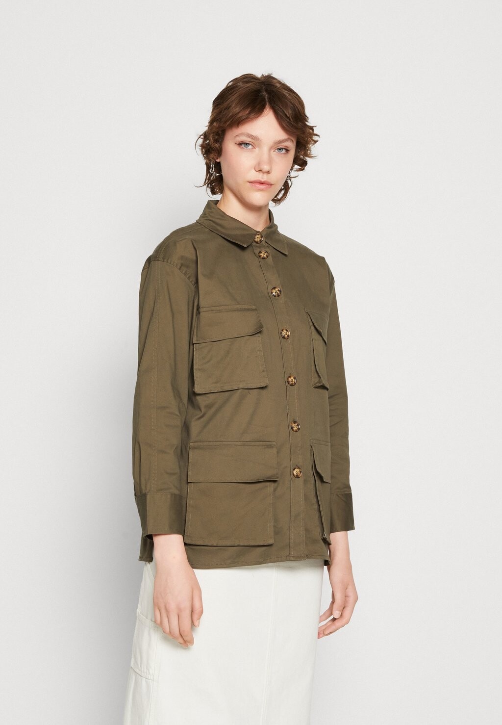 Рубашка Gina Tricot, зеленый