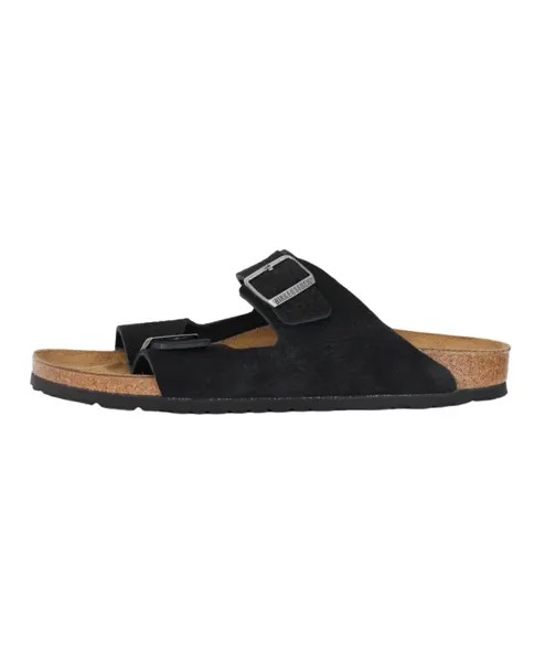 Замшевые шлепанцы «Аризона» Birkenstock, черный