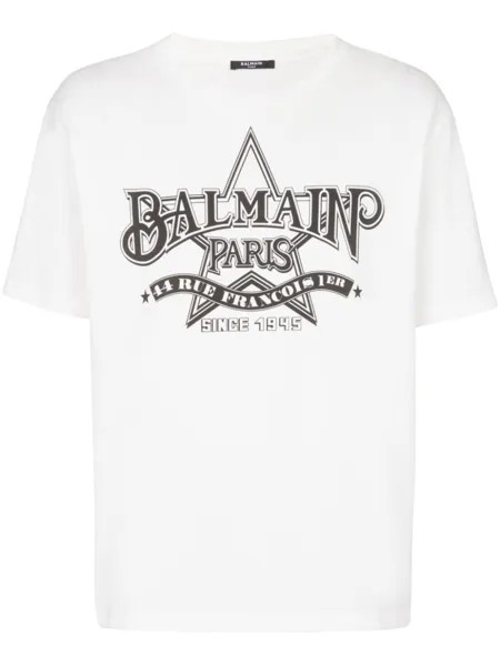 Balmain футболка с логотипом, белый