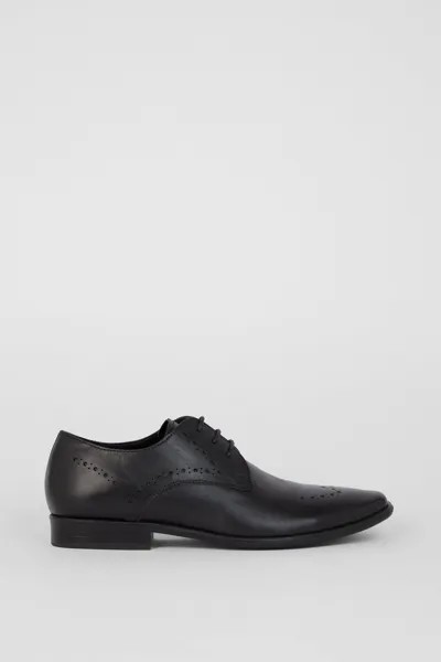 Кожаные туфли-броги Hawkins Comfort со шнуровкой Debenhams, черный
