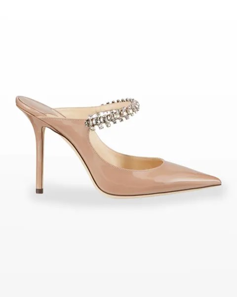 Туфли-лодочки на высоком каблуке с кристаллами и ремешком Bing Patent Jimmy Choo
