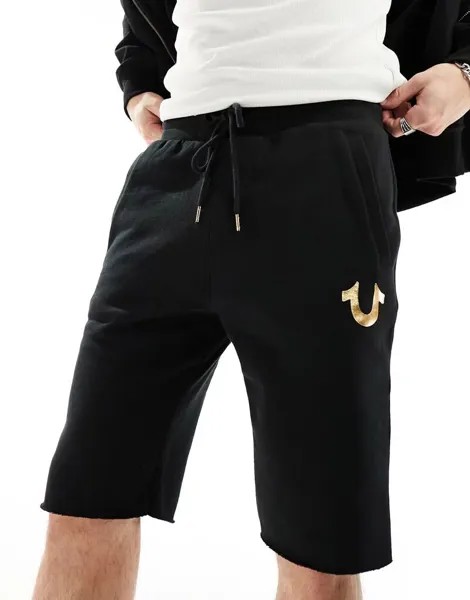 Черные трикотажные шорты True Religion