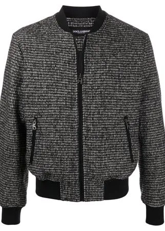 Dolce & Gabbana бомбер в ломаную клетку