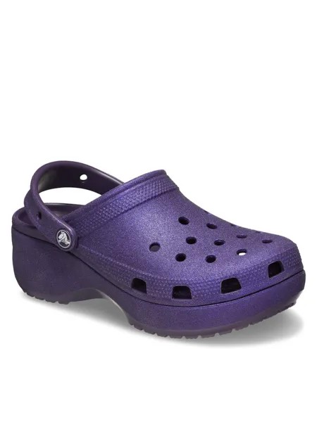 Шлепанцы Crocs Classic Platform Glitter Clog W 207242 Violeta, фиолетовый