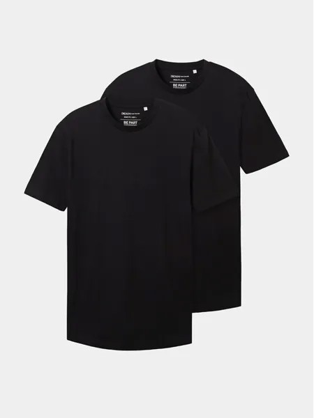 Комплект из 2 футболок стандартного кроя Tom Tailor Denim, черный