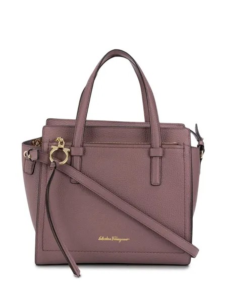 Salvatore Ferragamo сумка-тоут с декором Gancini на молнии