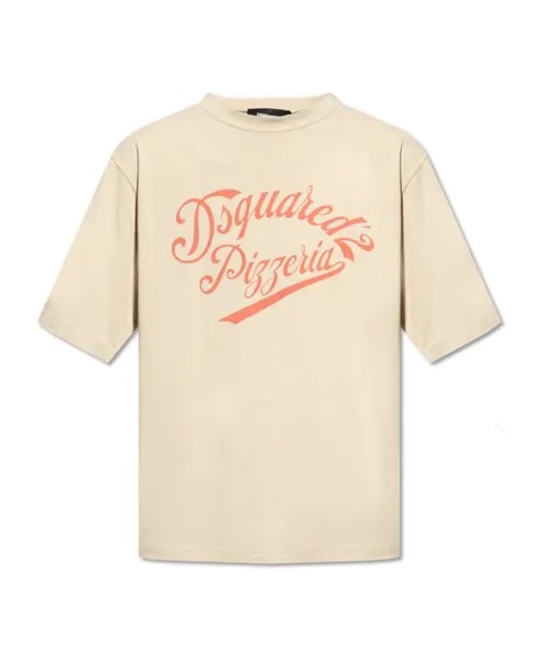 Футболка с логотипом Dsquared2, бежевый