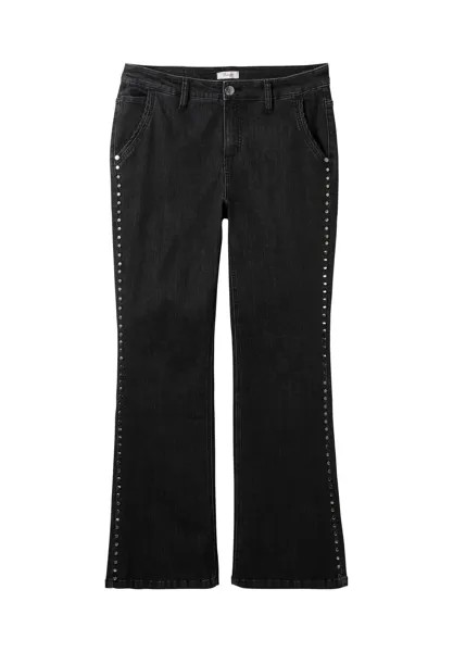 Джинсы с заклепками по бокам sheego, цвет Black Denim