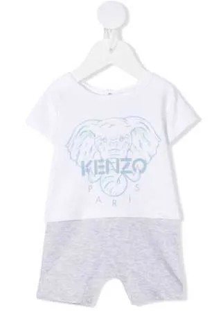 Kenzo Kids короткий комбинезон с принтом