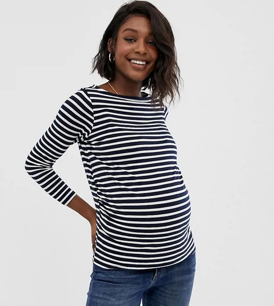 Свободный лонгслив в полоску ASOS DESIGN Maternity-Мульти