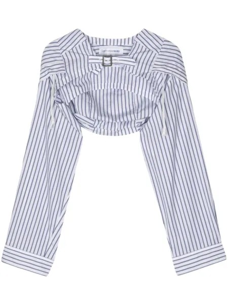 Поплиновое болеро в вертикальную полоску Comme Des Garçons Рубашка, белый