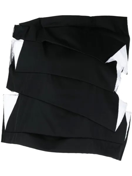 Жакет асимметричного кроя с эффектом потертости Comme Des Garçons, черный