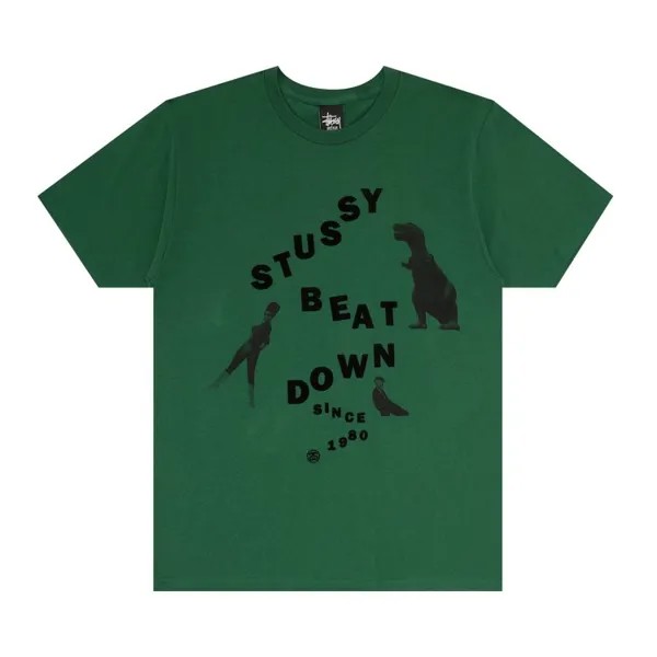 Футболка Stussy Beatdown 'Green', зеленый