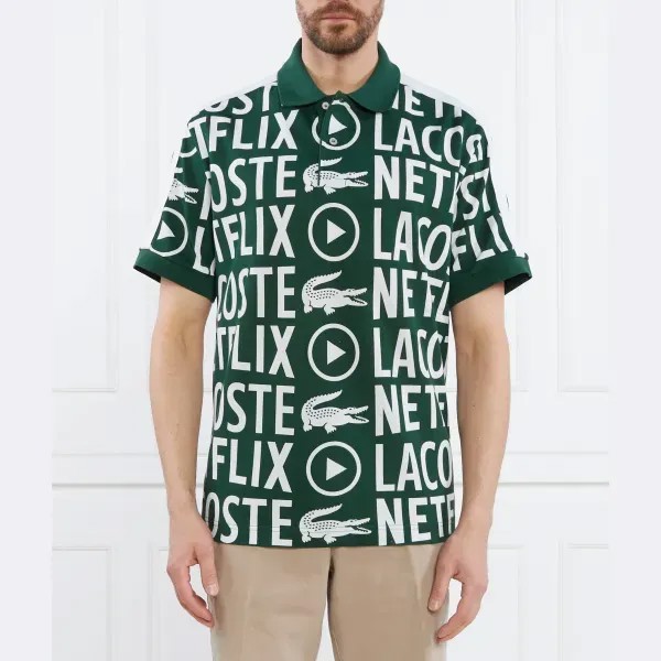 Рубашка поло свободного кроя Lacoste, зеленый