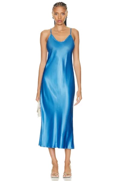 Платье Enza Costa Bias Cut Slip, цвет Pool Blue