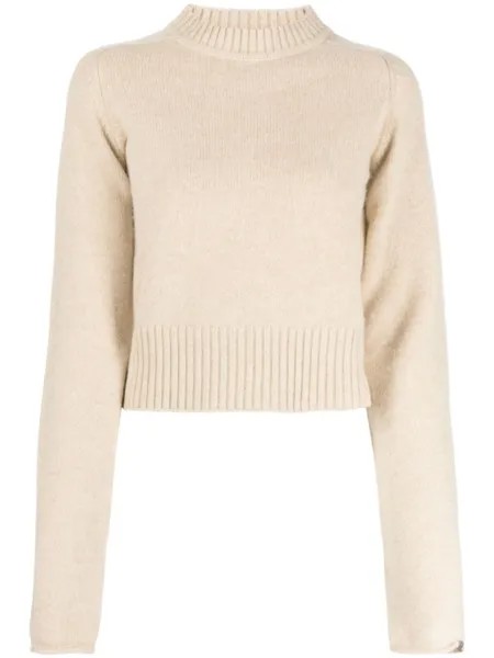 Extreme cashmere кашемировый джемпер Cherie с воротником-стойкой, нейтральный цвет