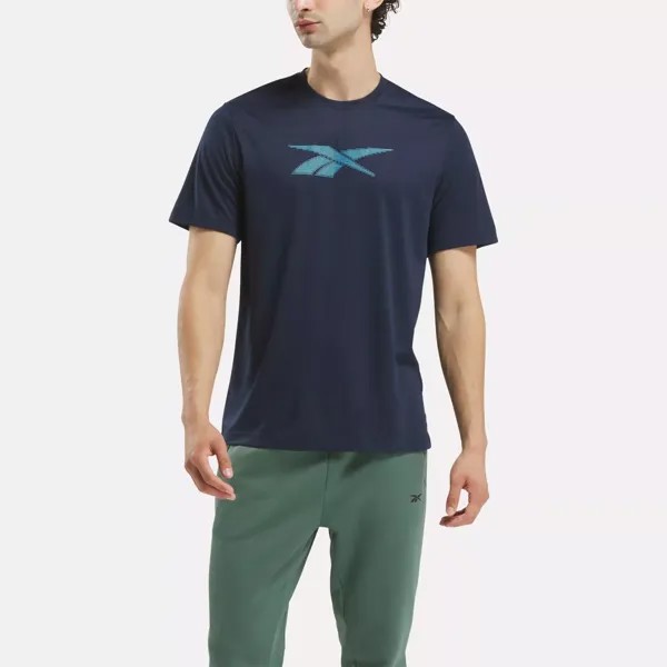 Футболка Front Vector Performance Reebok, военно-морской