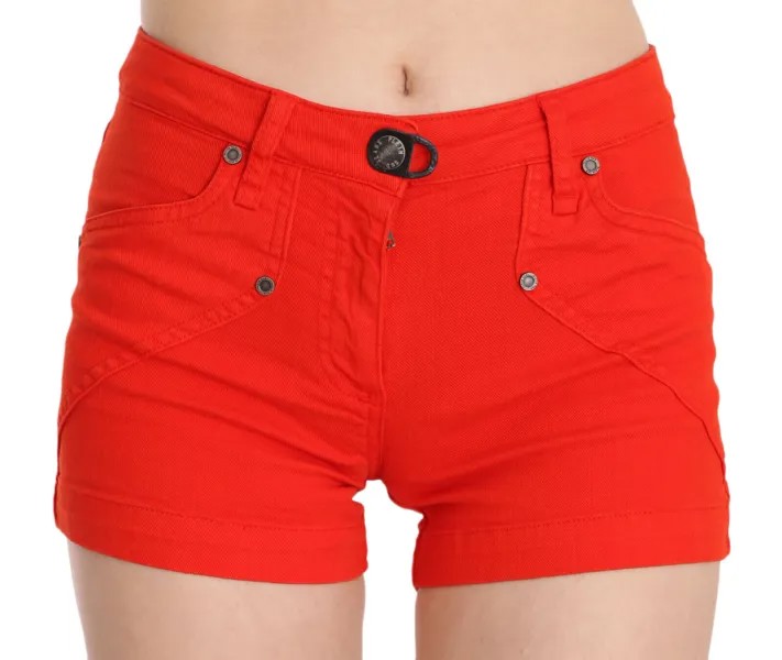 Шорты PLEIN SUD JEANIUS Оранжевые хлопковые джинсовые мини-шорты со средней талией IT38/US4/ S Рекомендуемая розничная цена 200 долларов США