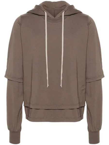 Rick Owens DRKSHDW многослойное худи, коричневый