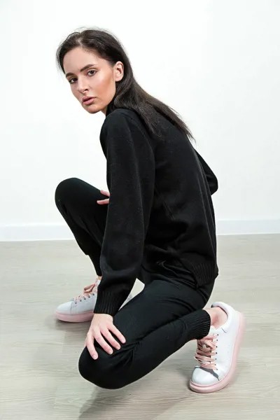 Комплект женский (кофта + брюки) STOLNIK 7715 (M-L, Черный)