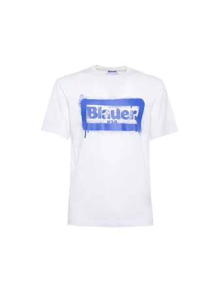 Футболка стандартного кроя Blauer, белый