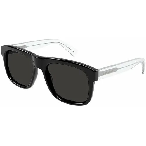 Солнцезащитные очки Saint Laurent, прямоугольные, оправа: пластик, для мужчин, черный