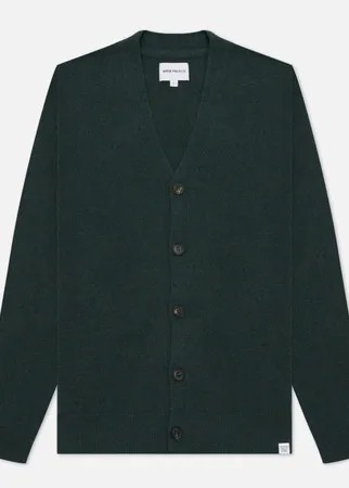 Мужской кардиган Norse Projects Adam Lambswool, цвет зелёный, размер L