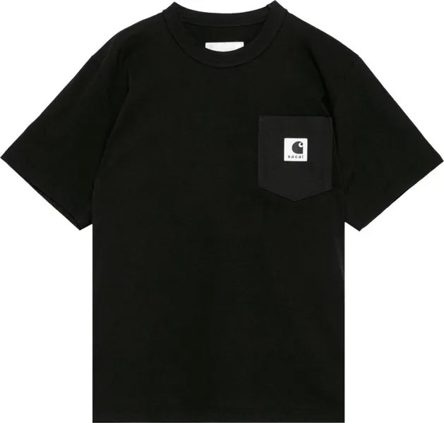 Футболка Sacai x Carhartt WIP  'Black', черный