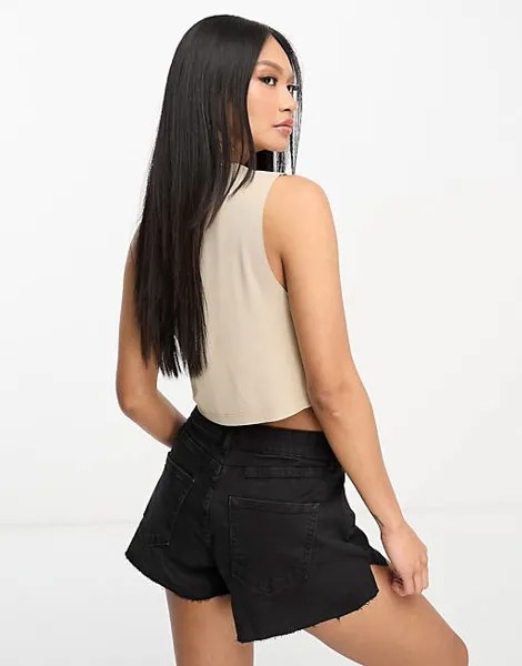 Нейтральный жилет с заниженными проймами и необработанными краями ASOS DESIGN