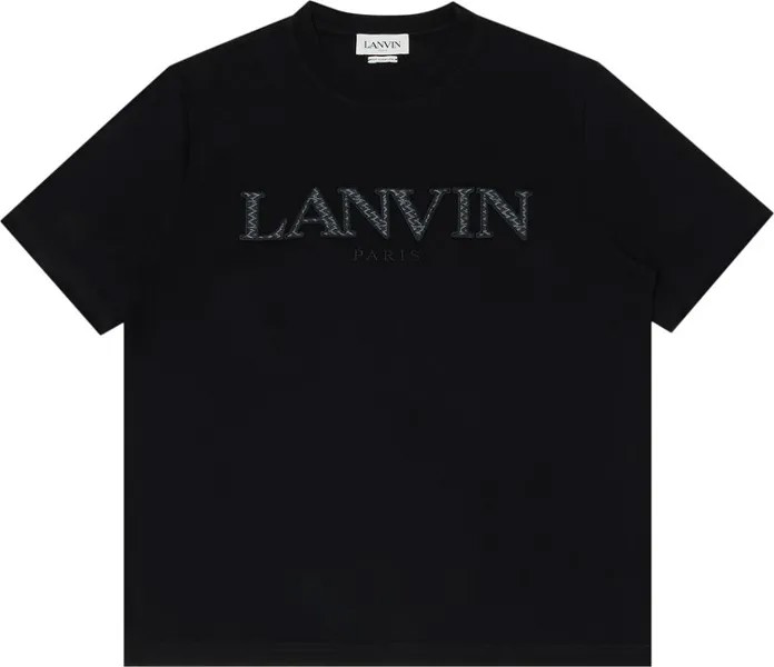 Футболка Lanvin Tonal Embroidery T-Shirt 'Black', черный