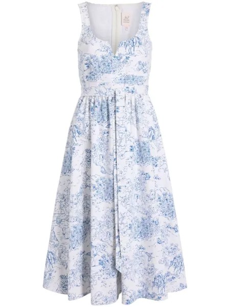 Cinq A Sept платье Garden Toile Ebba, синий