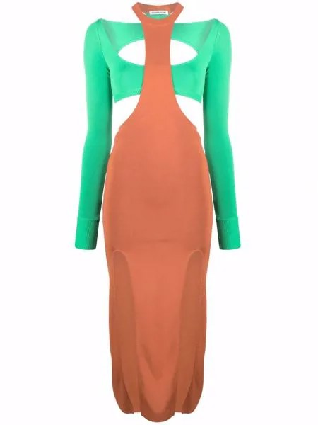 ALESSANDRO VIGILANTE cut-out detail knitted dress