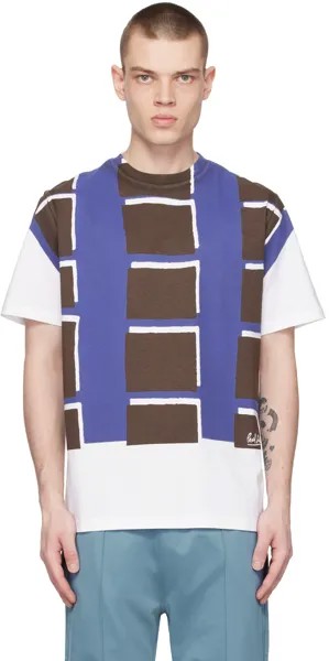 Белая футболка в клетку Paul Smith