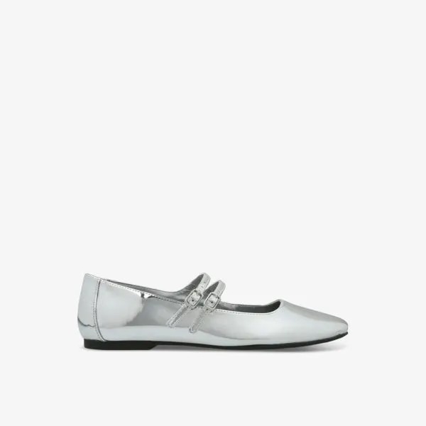 Балетки Alisah из искусственной кожи с двойным ремешком Steve Madden, серебряный